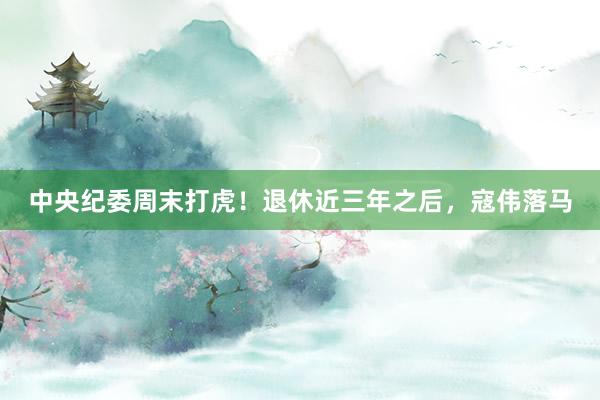 中央纪委周末打虎！退休近三年之后，寇伟落马